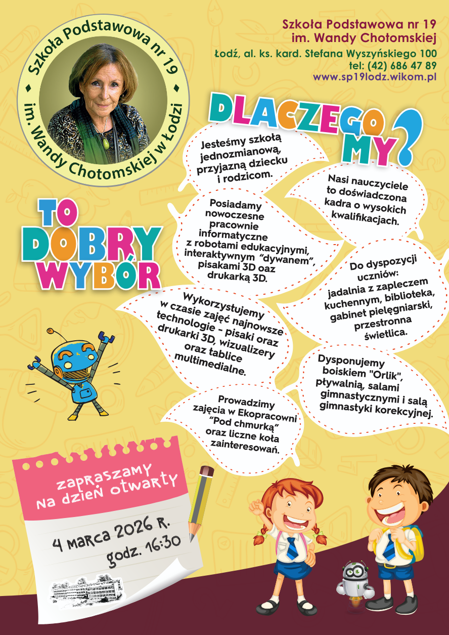 Plakat informujący o dniu otwartym w roku 2026