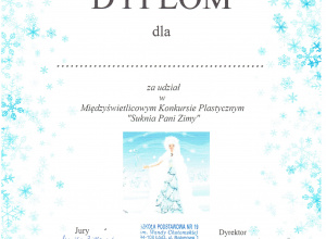 Dyplomy za udział w konkursie