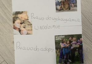 prace uczniów na konkurs Rzecznika Praw Dziecka