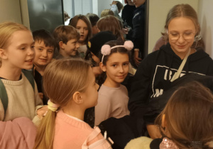 Uczniowie obecni na spotkaniu