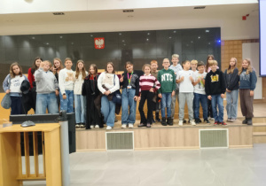 Uczniowie obecni na spotkaniu