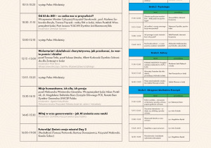 Harmonogram imprezy - piątek