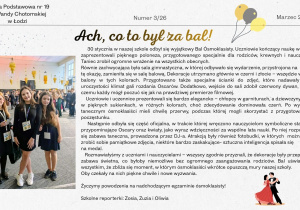 Artykuł balu dla uczniów klas ósmych