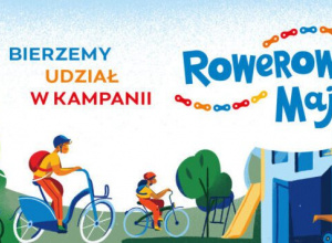 Plakat informujący o akcji "Rowerowy Maj"